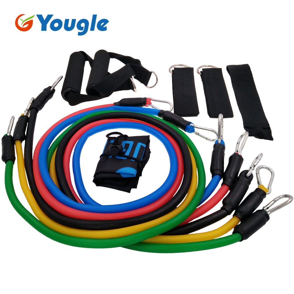 Yoga Fitness Resistance Band - YOUGLE 11pcs/set Pull Rope Fitness Exercises