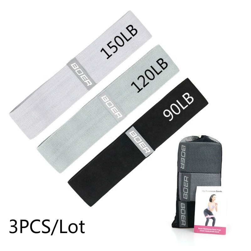 3PCS Women Men Fabric Resistan - Yoga Fitness Resistance Band 评论和价格
