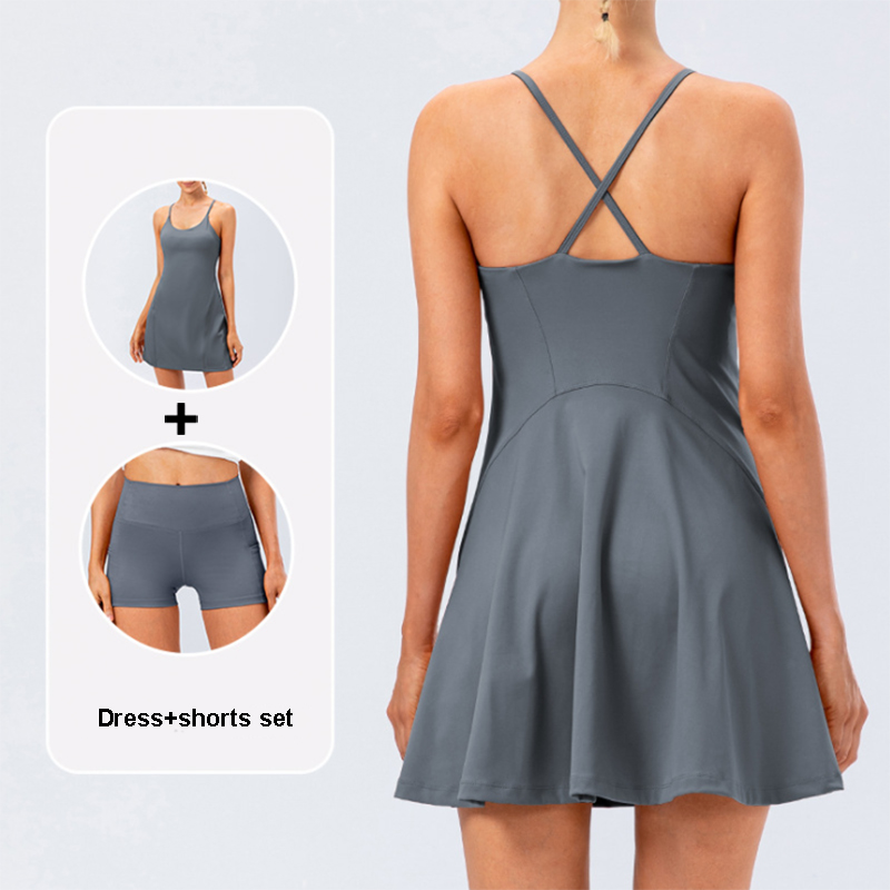 Women Tennis Yoga Skirt High S - Yoga Fitness Dress 评论和价格