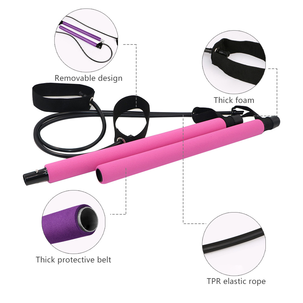 New Fitness Yoga Pilates Bar S - Yoga Fitness Resistance Band 评论和价格