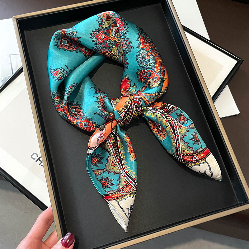 100% Real Silk Square Scarf Wo - Waist Trainer Women 评论和价格