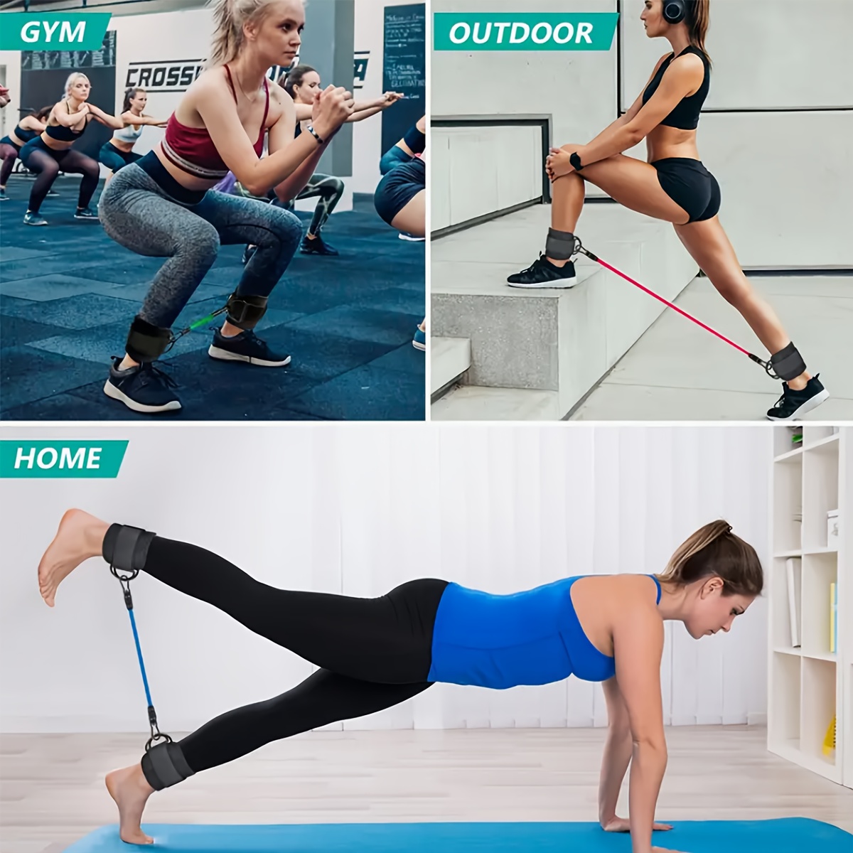 5‑Piece Ankle Resistance Band  - Yoga Fitness Resistance Band 评论和价格