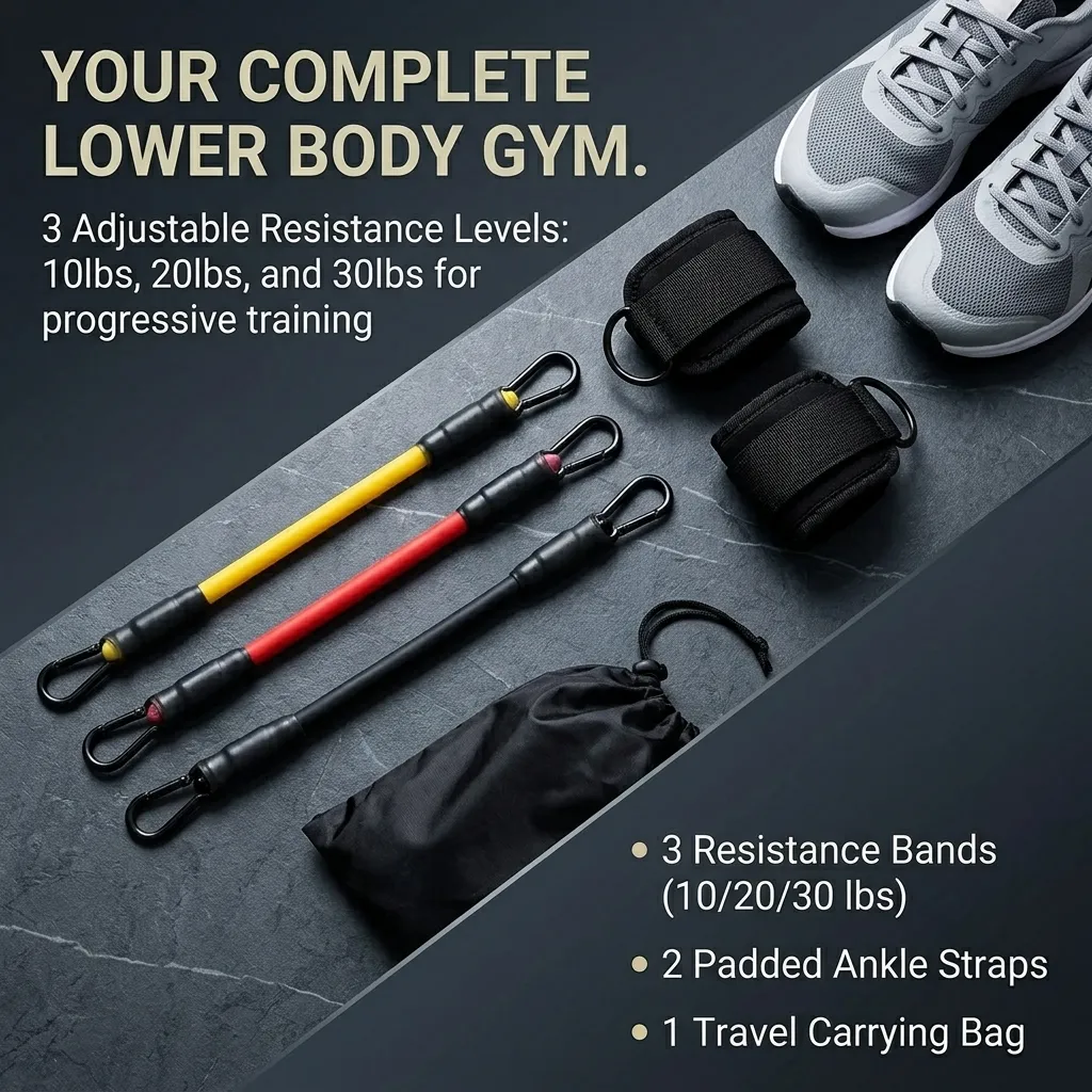 5‑Piece Ankle Resistance Band  - Yoga Fitness Resistance Band 评论和价格