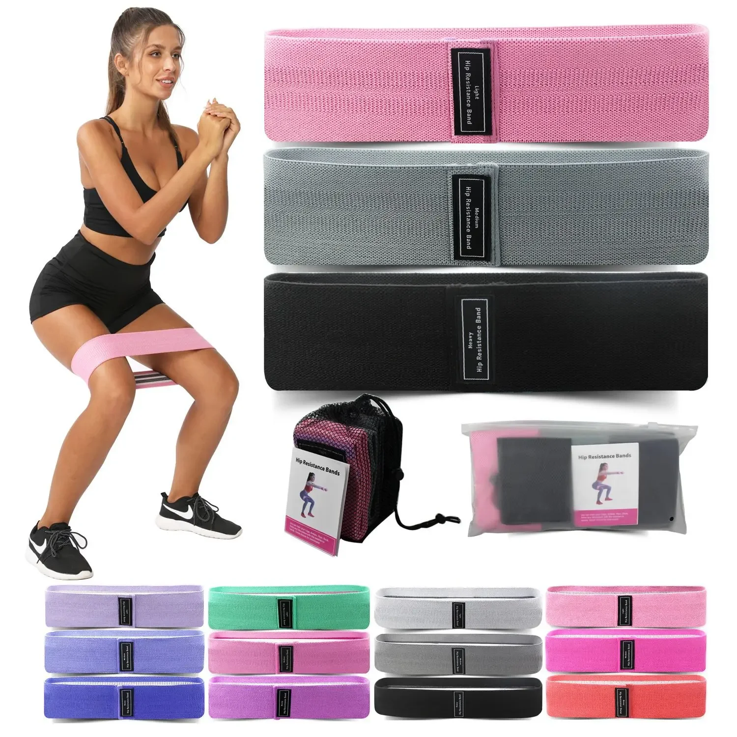 1/2/3PCS Elastic Bands Fitness - Yoga Fitness Resistance Band 评论和价格