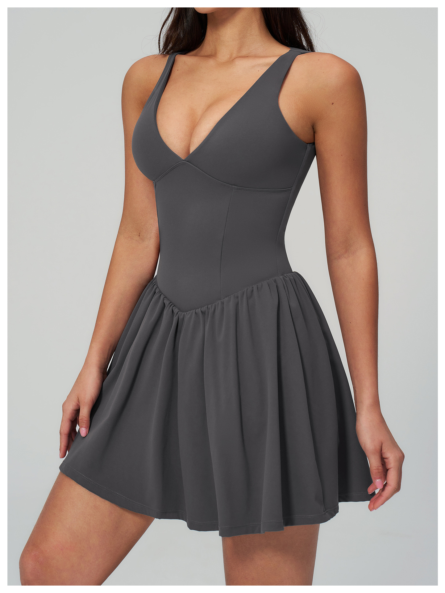 Fashion Woman Yoga Solid Color - Yoga Fitness Dress 评论和价格