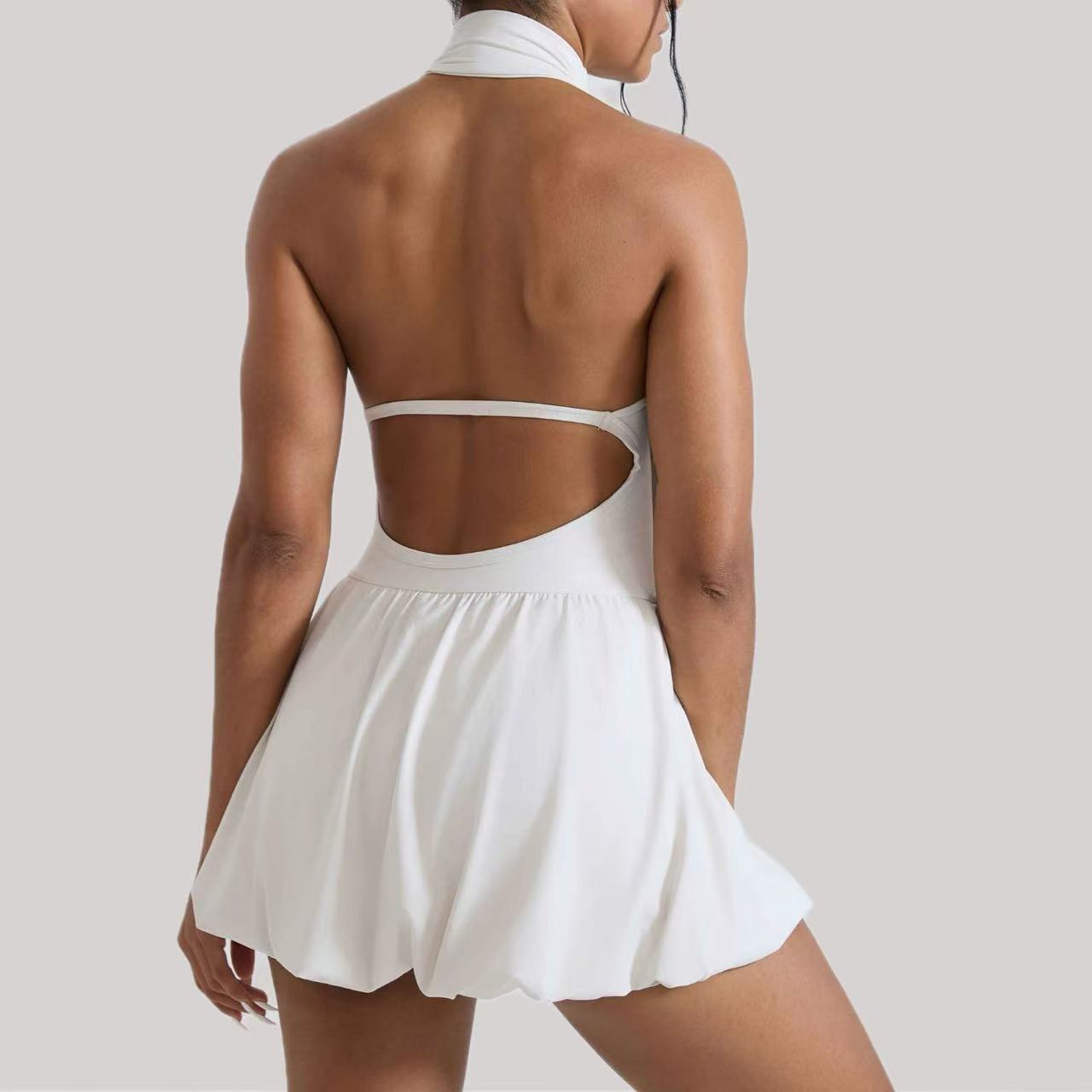 Ningyu High Neck Golf Tennis D - Yoga Fitness Dress 评论和价格