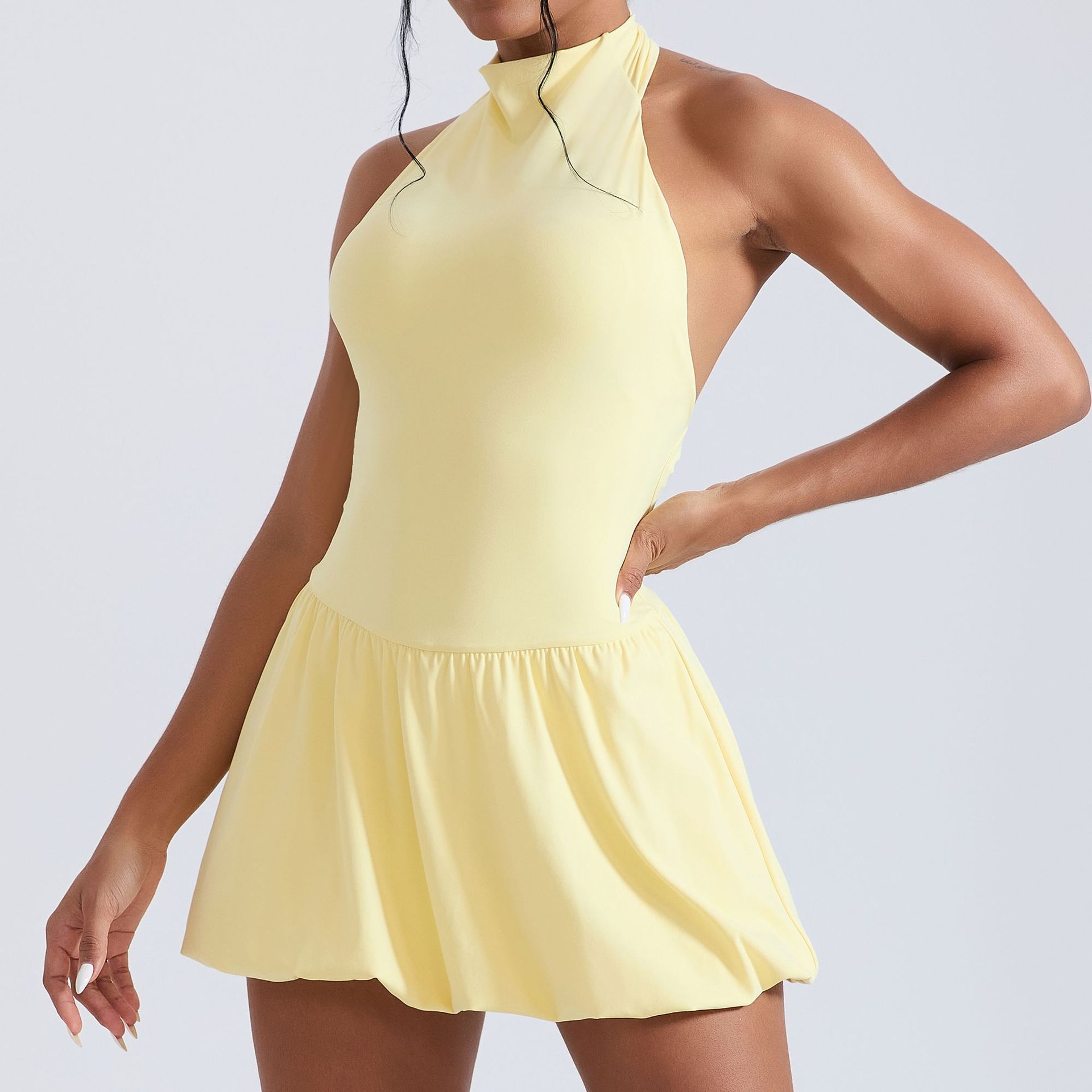 Ningyu High Neck Golf Tennis D - Yoga Fitness Dress 评论和价格