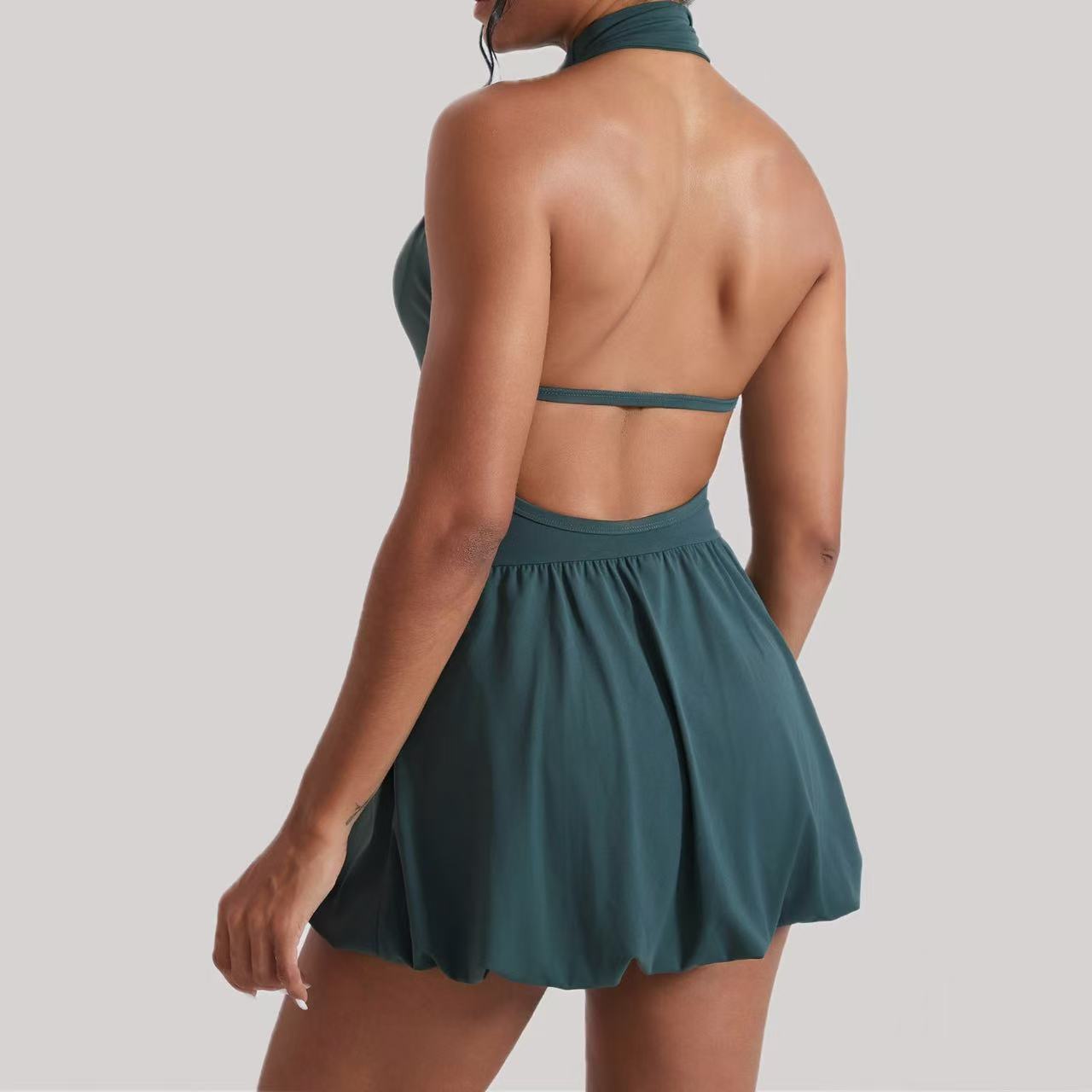 Ningyu High Neck Golf Tennis D - Yoga Fitness Dress 评论和价格