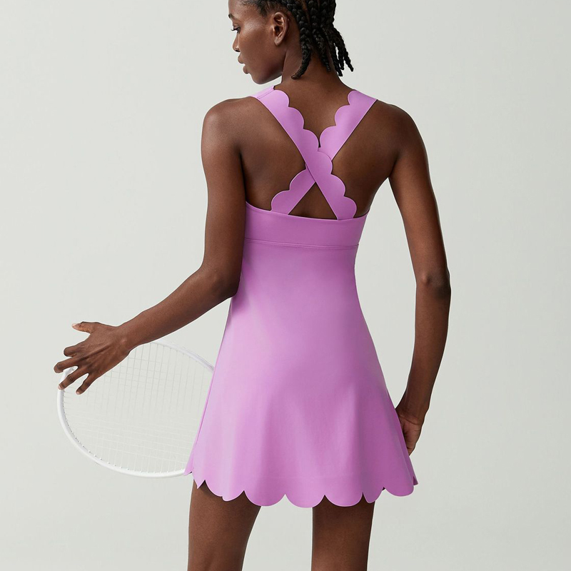 Women Tennis Yoga Dress Solid  - Yoga Fitness Dress 评论和价格