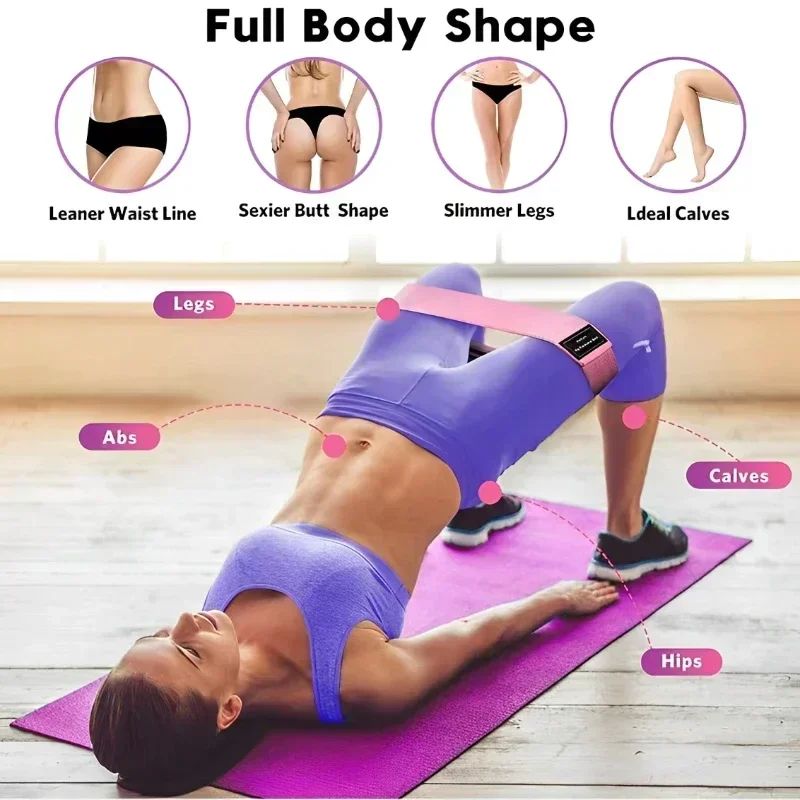 Fabric Resistance Hip Booty Ba - Yoga Fitness Resistance Band 评论和价格
