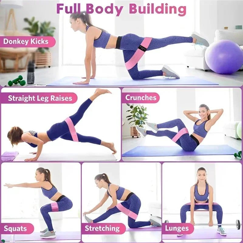 Fabric Resistance Hip Booty Ba - Yoga Fitness Resistance Band 评论和价格