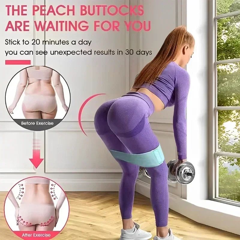 Fabric Resistance Hip Booty Ba - Yoga Fitness Resistance Band 评论和价格